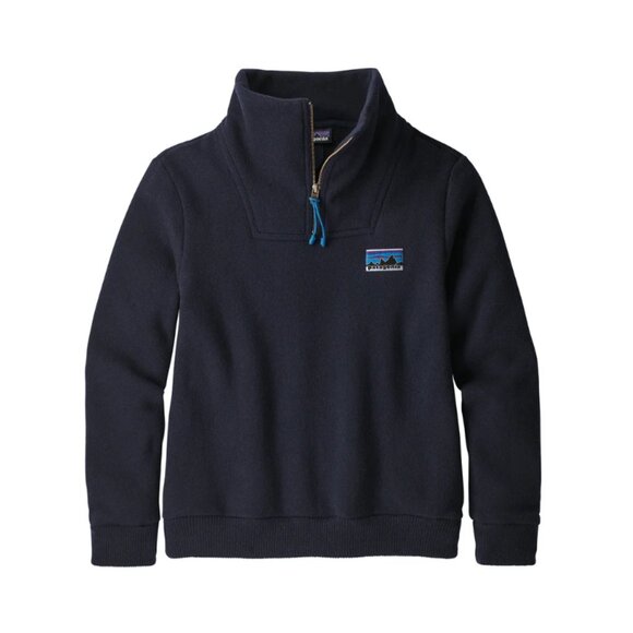 Patagonia Navy Blue Quarter Zip Woolie Fleece Pullover - Medium - Picture 1 of 6